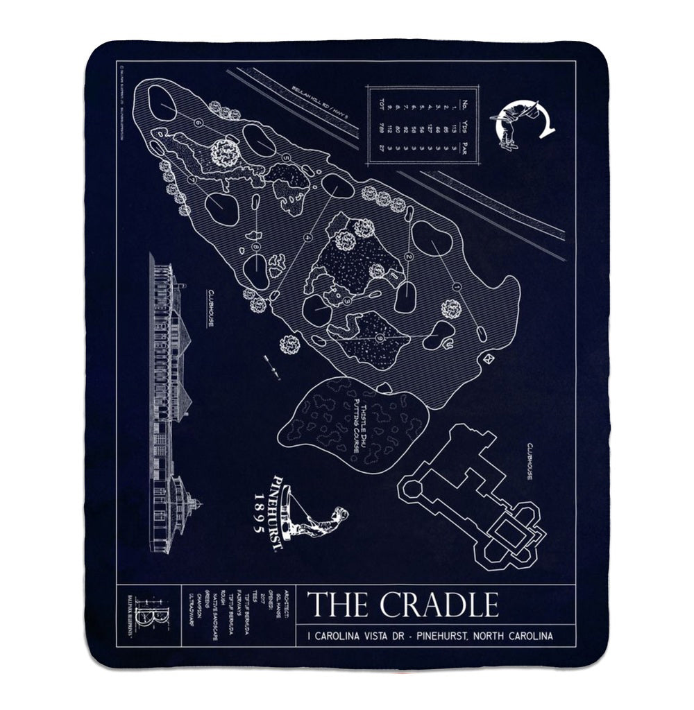Ballpark Blueprint Course Blanket 50x60