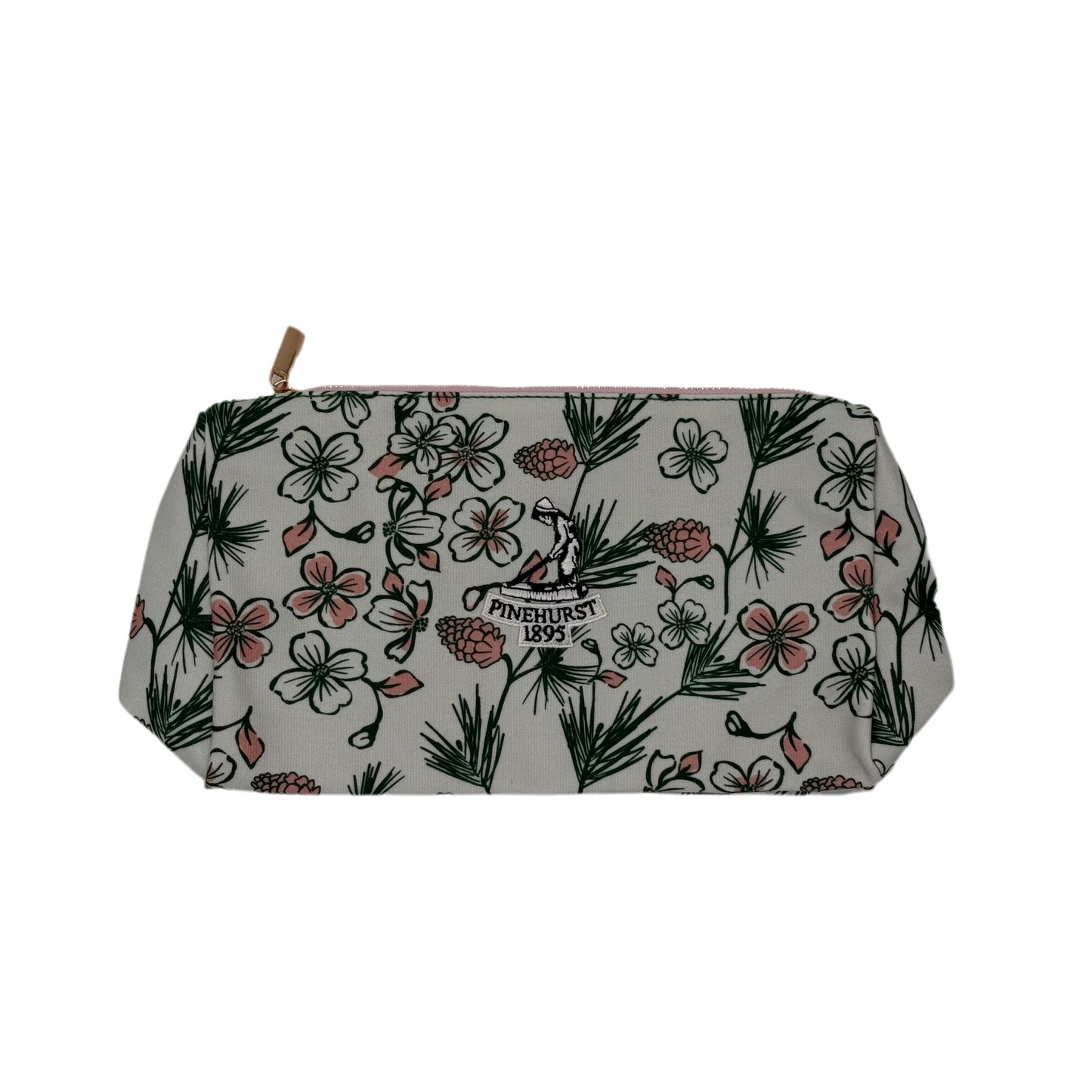 Coated Canvas Makeup Bag
