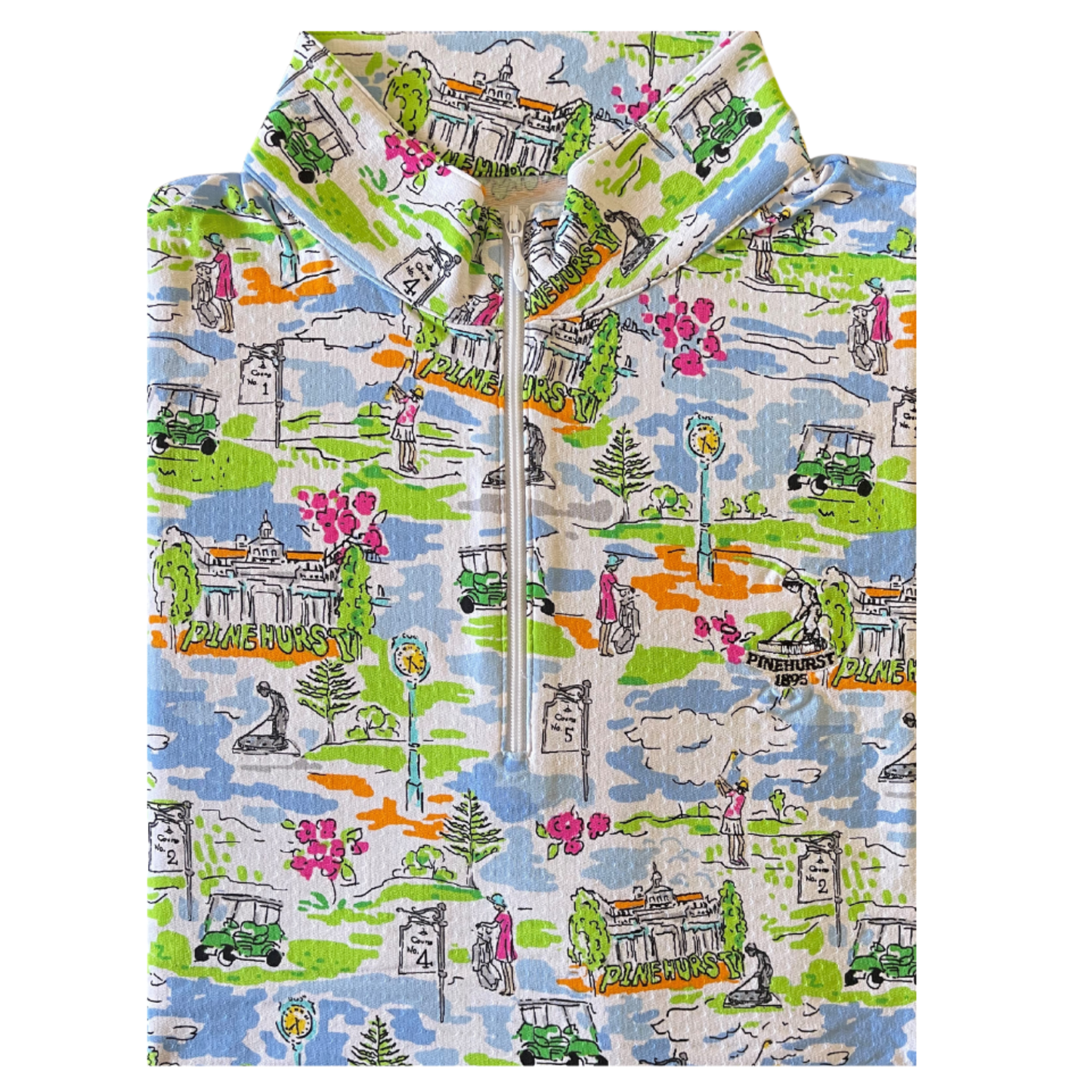 Ladies Pinehurst Lifestyle Print L/S Mock