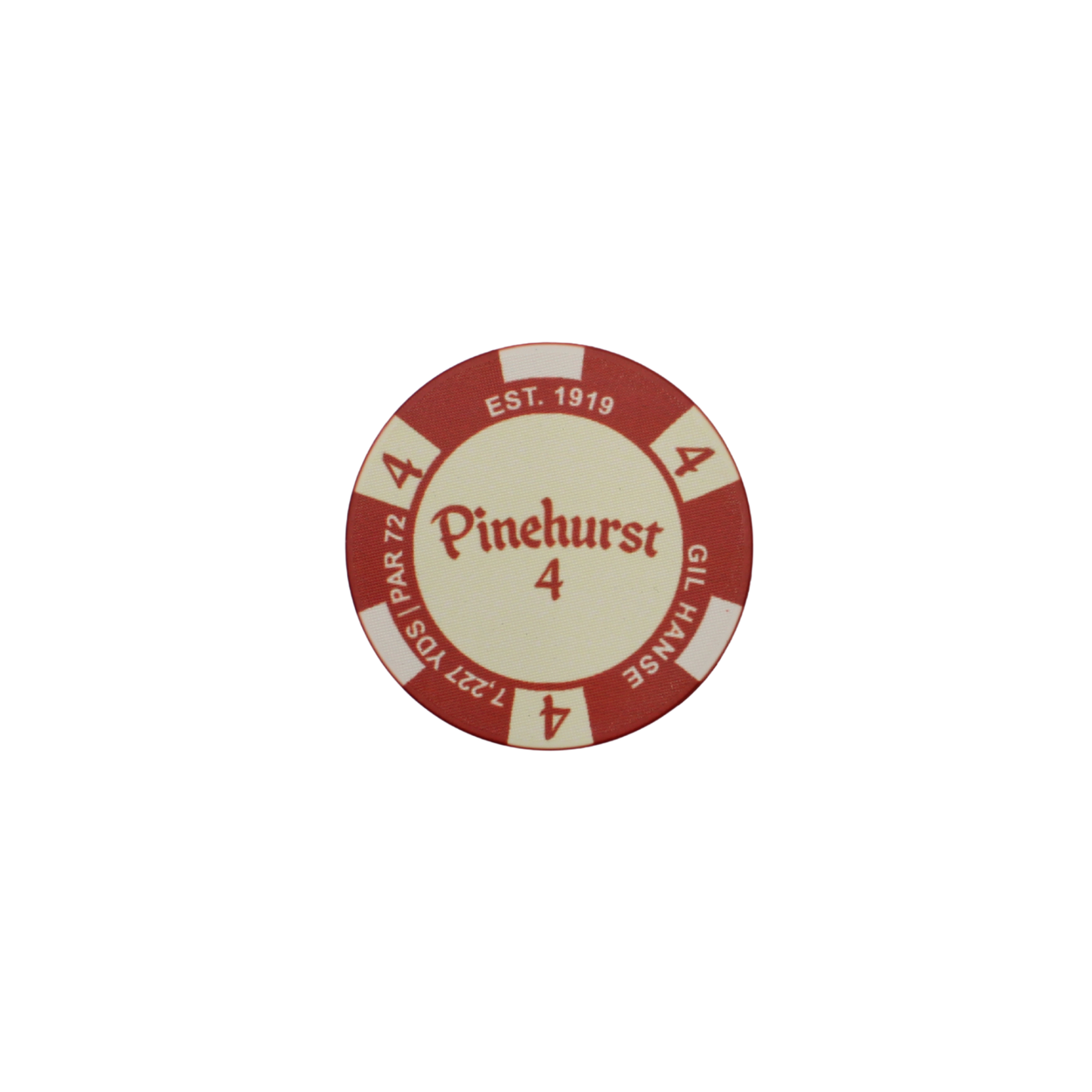 No. 4 Yardage Poker Chip