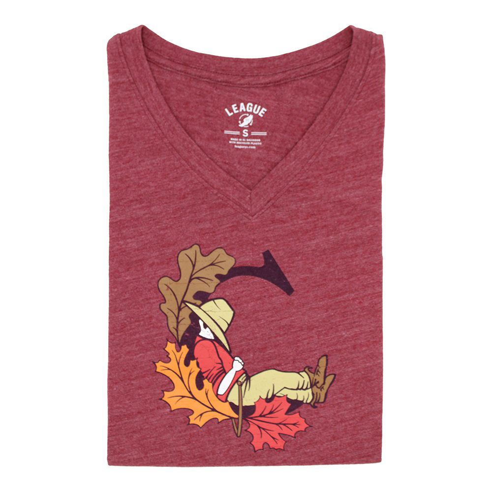 Ladies Fall Cradle V Neck Tee Shirt