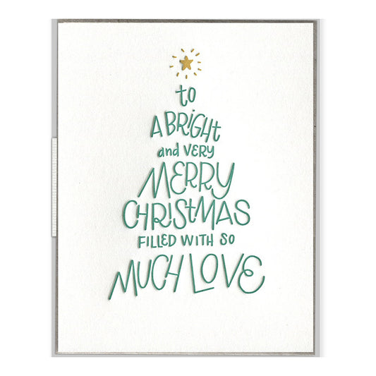 Christmas Tree Lettering Note Card