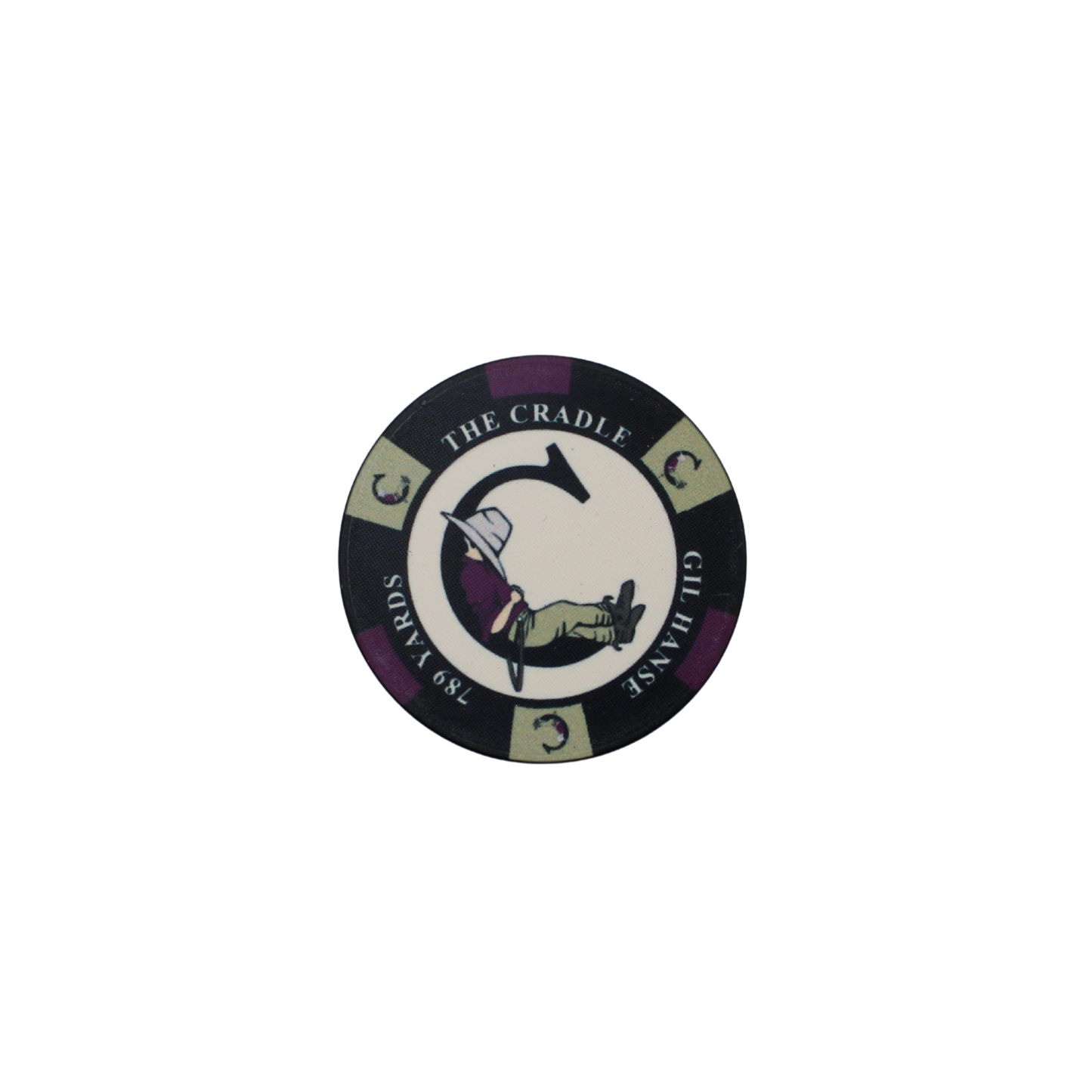 Cradle Yardage Poker Chip