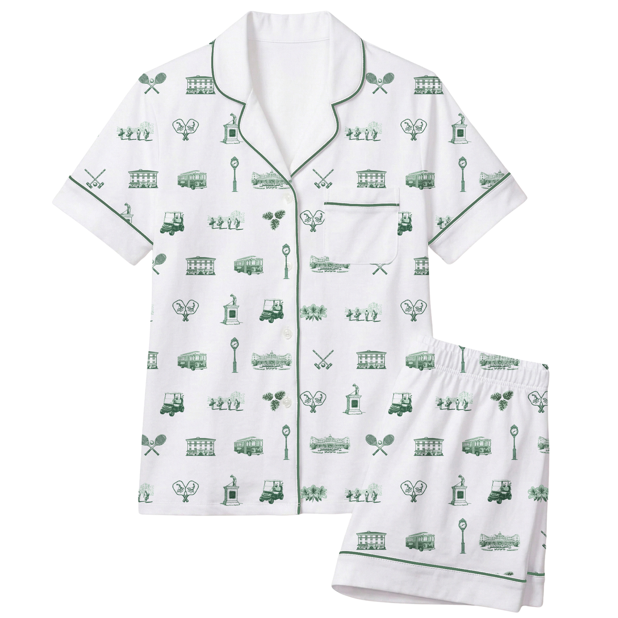 Sleepy Saturday Ladies Pinehurst Resort S/S Short Pajama Set