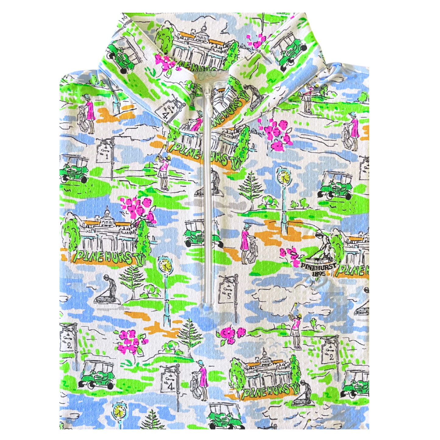 Ladies Pinehurst Lifestyle Print L/S Mock