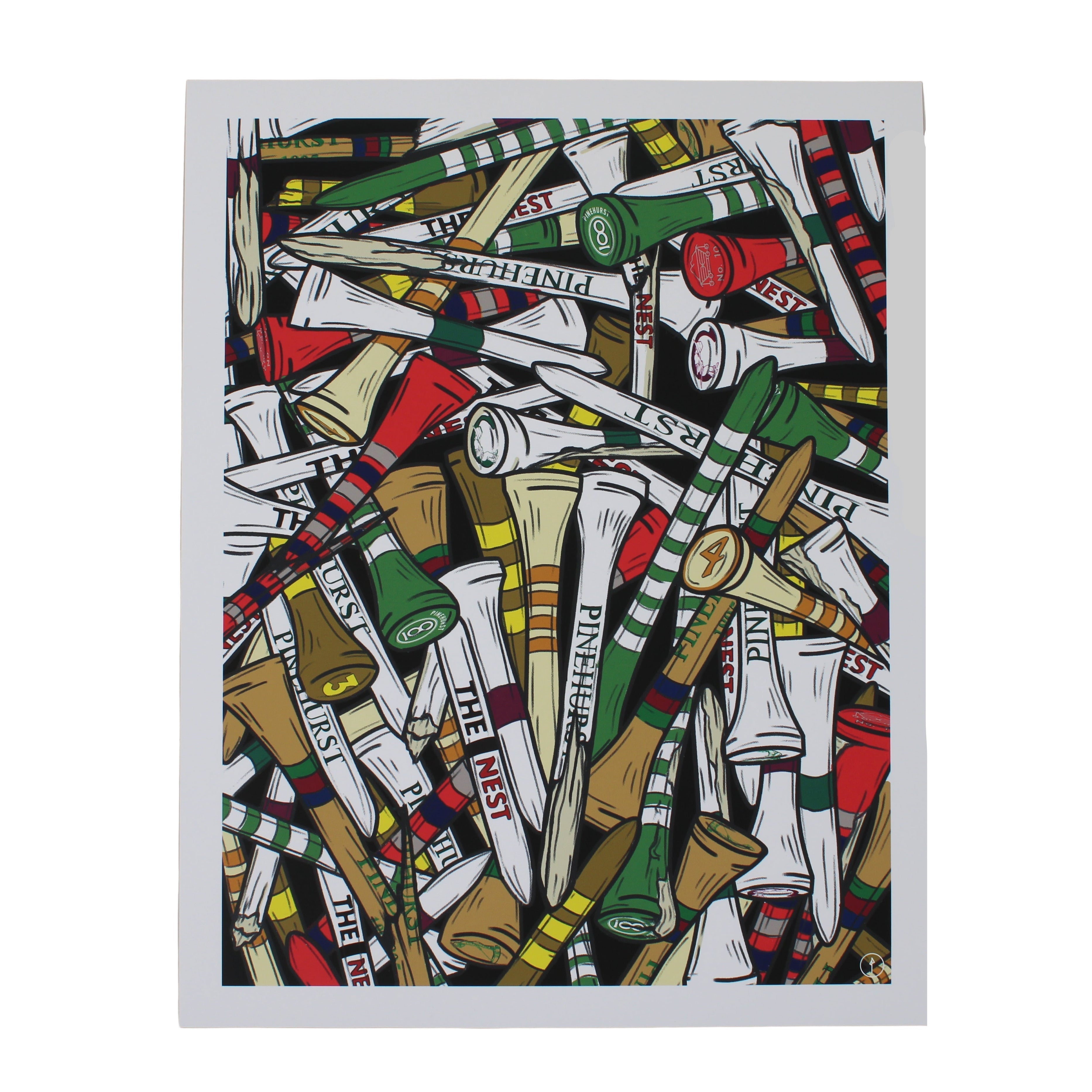Updated Broken Pinehurst Tee Illustration Print 11x14