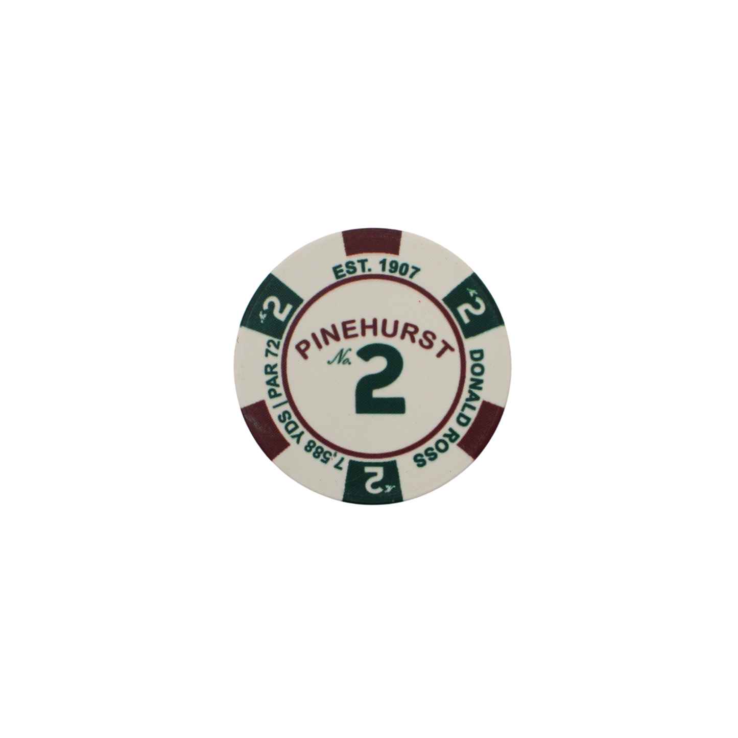 No. 2 Yardage Poker Chip