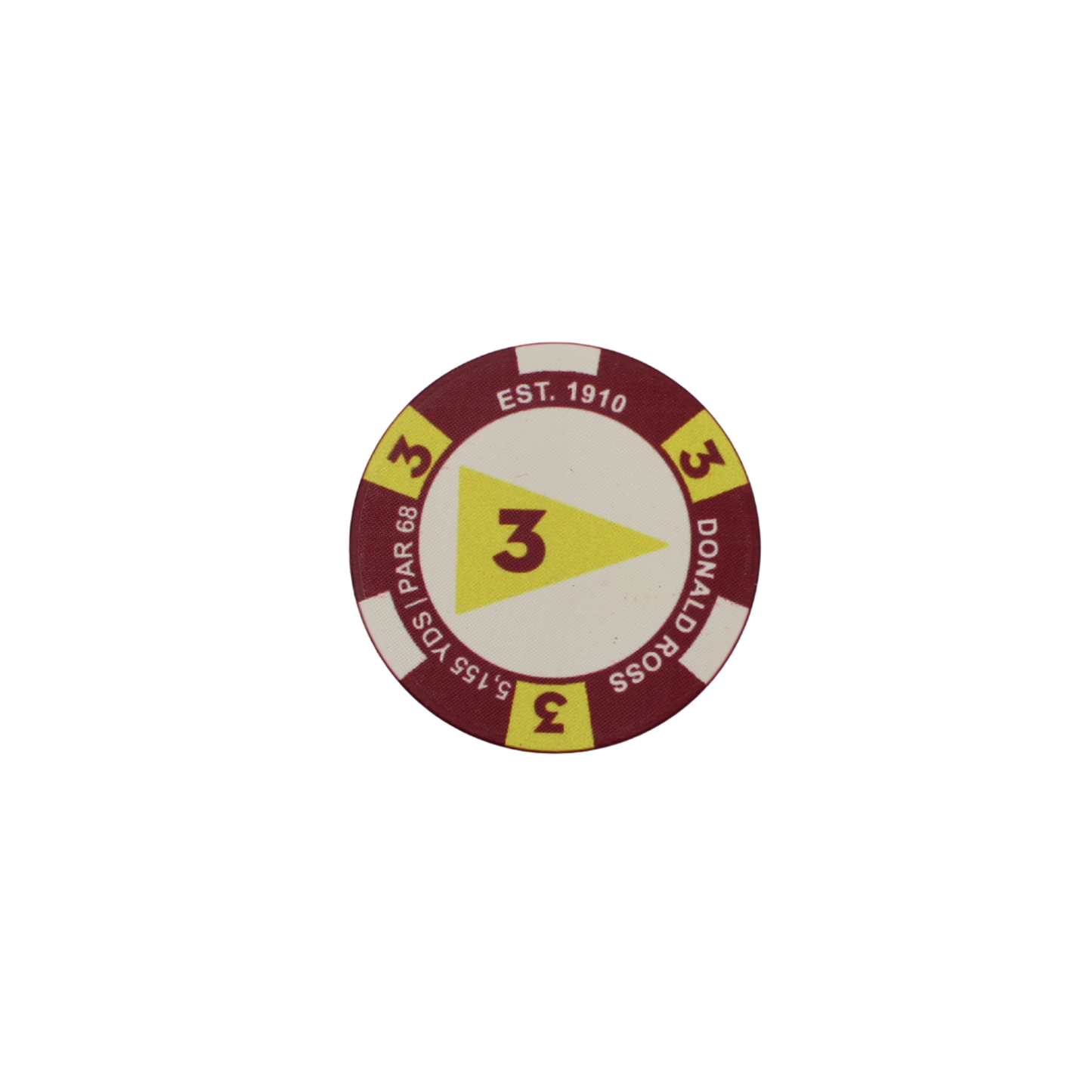 No. 3 Yardage Poker Chip