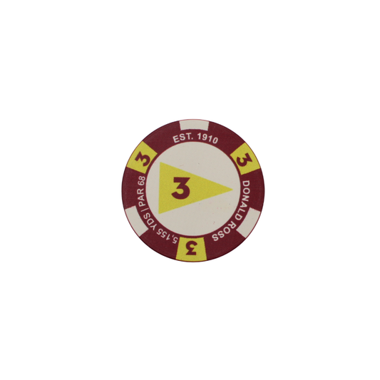 No. 3 Yardage Poker Chip