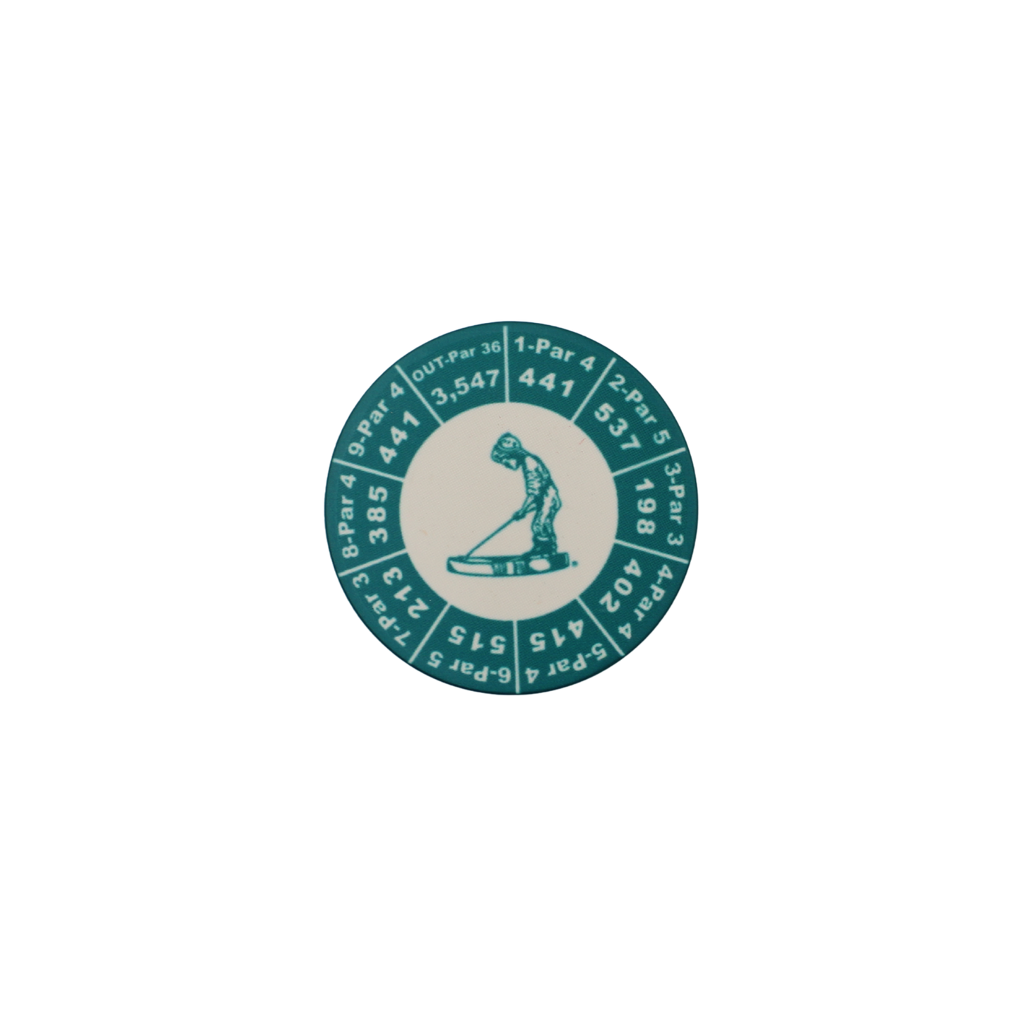 No. 6 Yardage Poker Chip