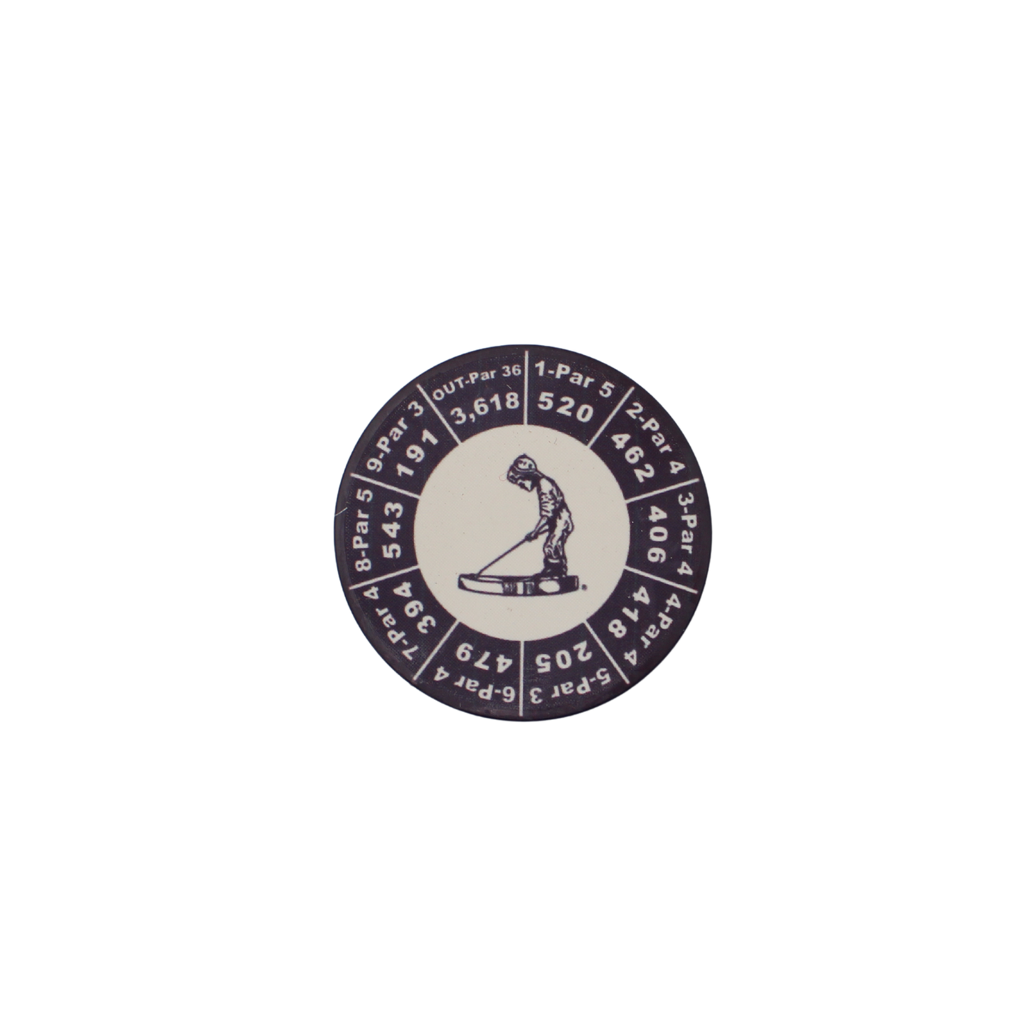 No. 7 Yardage Poker Chip