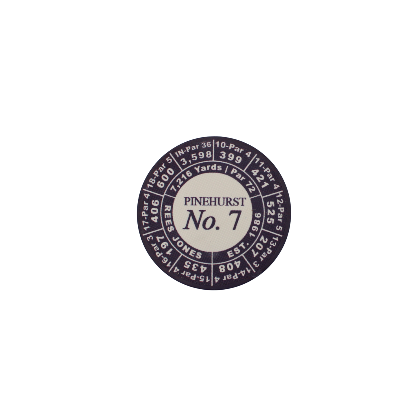 No. 7 Yardage Poker Chip
