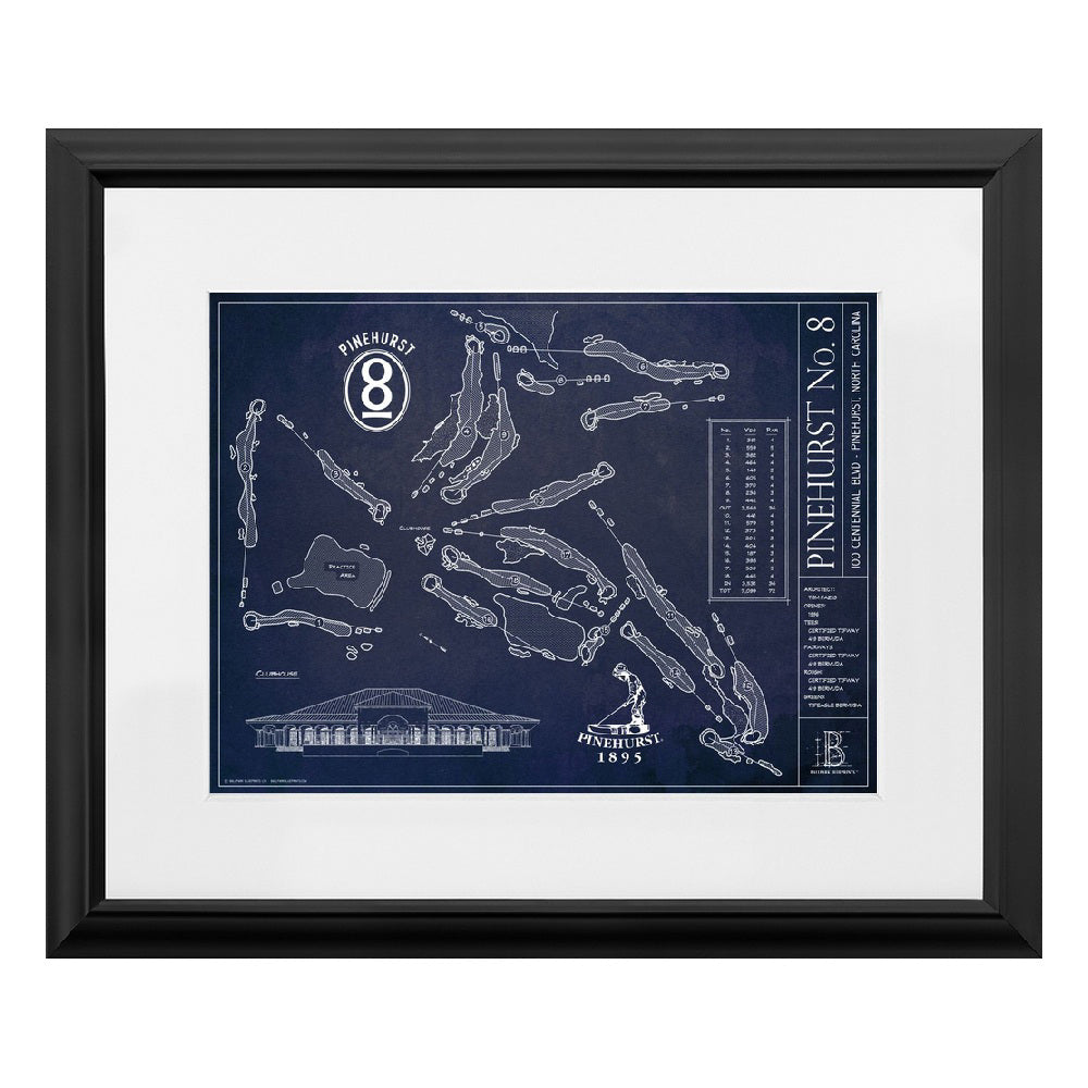 Ballpark Blueprint Framed Course Print 12x16