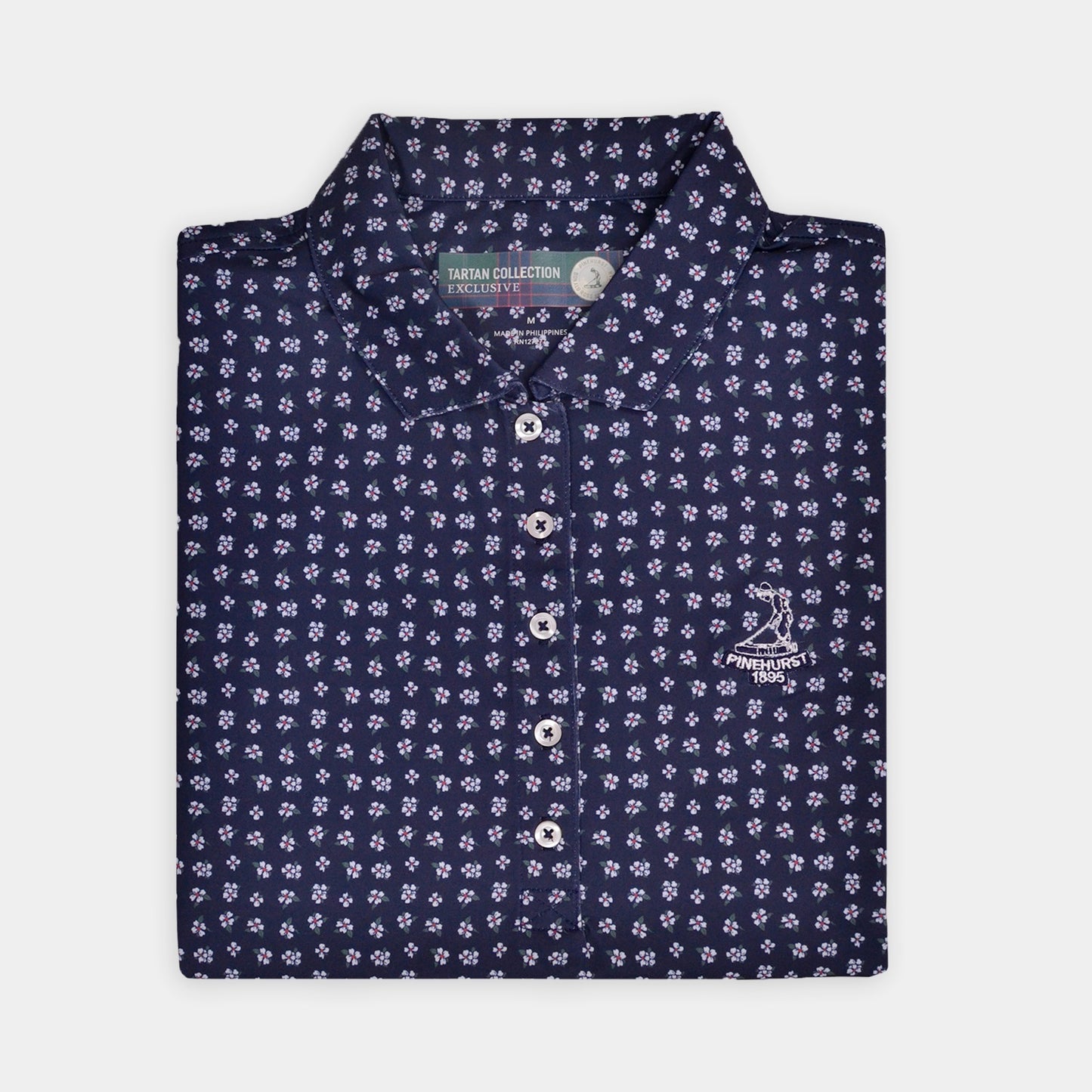 Lds PTC Dogwood Print Polo